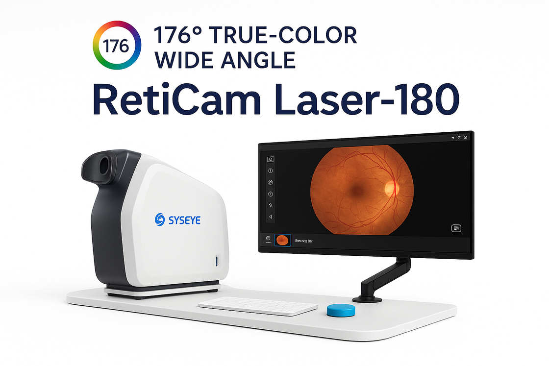 RetiCam 3100 Plus 176° Wide Field Fundus Camera with 8μm Optical Resolution and 27-inch HD Color Monitor for Ophthalmic Diagnostics